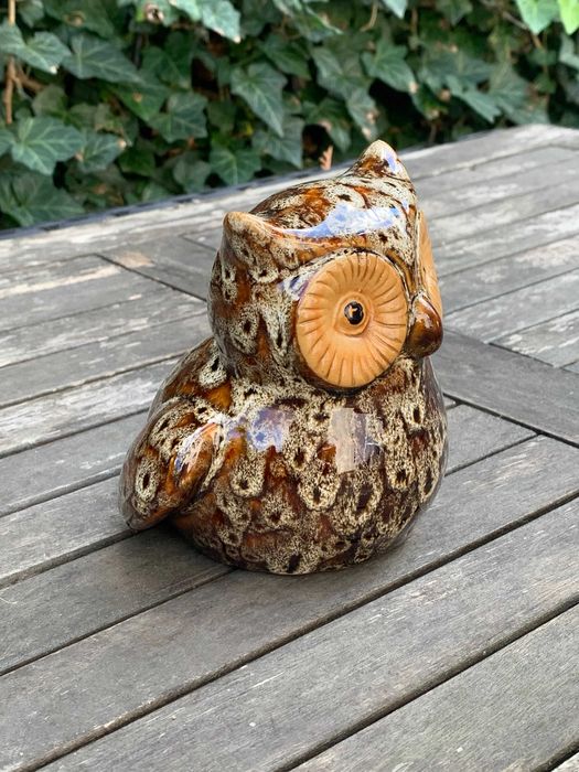 figurka porcelanowa, ceramiczna Sowa, stan idealny, Vintage