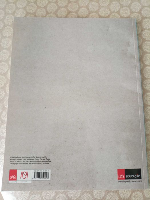 Caderno de atividades Como pensar tudo isto - 10 Ano