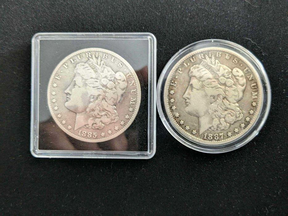 Srebrne monety dolar USA - Morgan 1885 O Morgan 1887 O