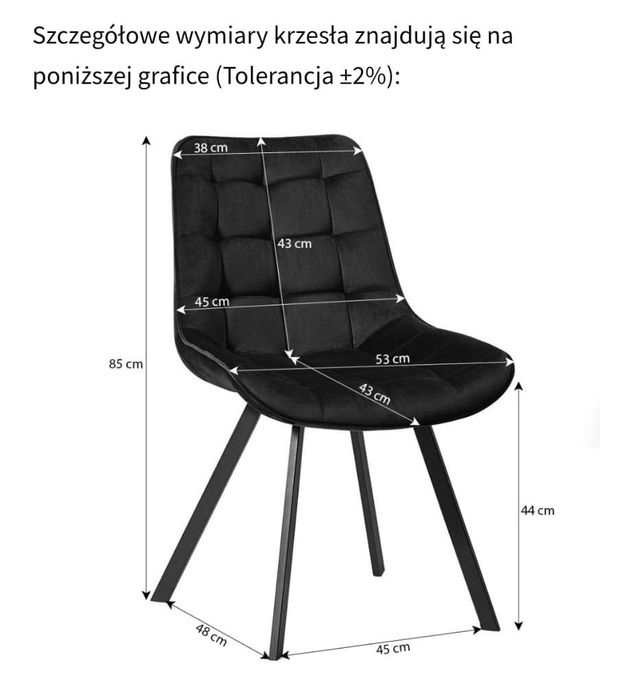 Krzesła welurowe obrotowe 6szt.