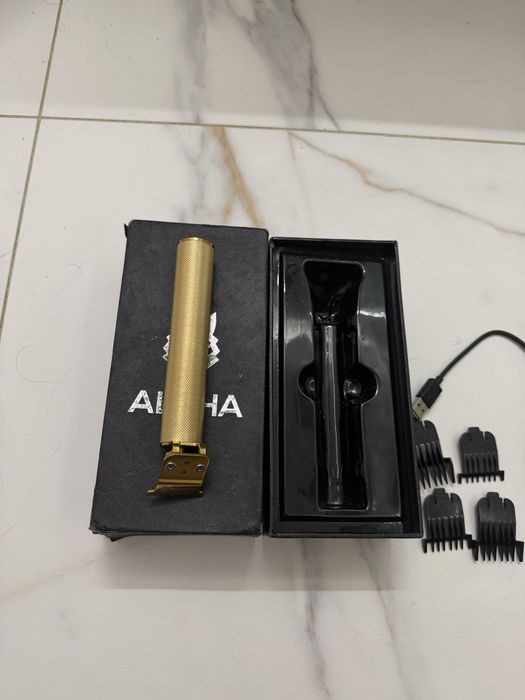 Trymer Alpha T-Blade USB-C + nakładki 1,5 / 3 / 6 / 9 mm