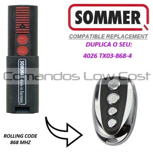 Comando compatível com SOMMER