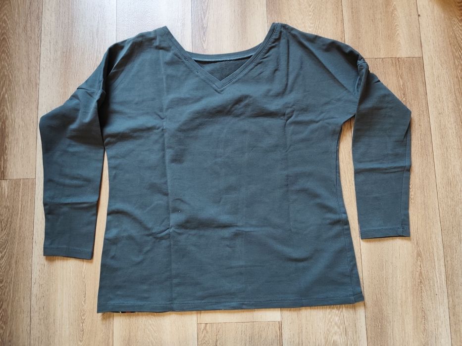 Megi S/M dres komplet khaki wygodny spodnie bluza