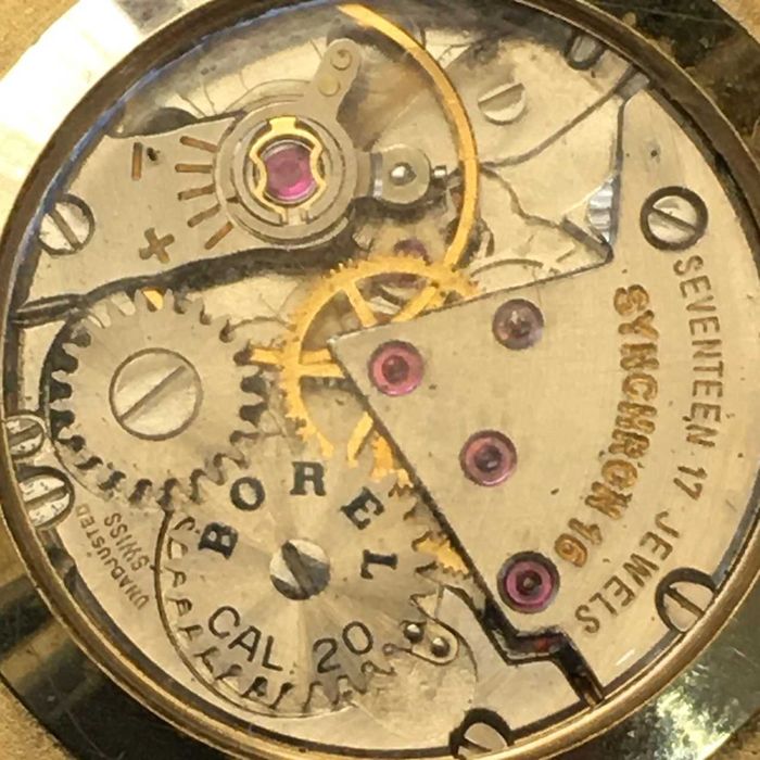 Damski zegarek Borel Cocktail 20 mikronów złocenia Swiss