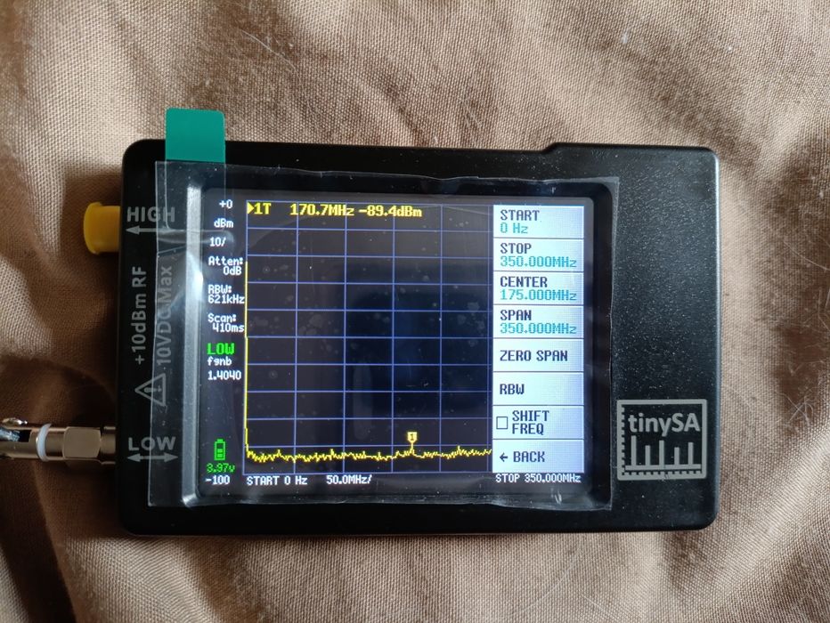 Спектроанализатор Tiny SA 2.8 inch spectrum analyzer TinySA 960 MHz