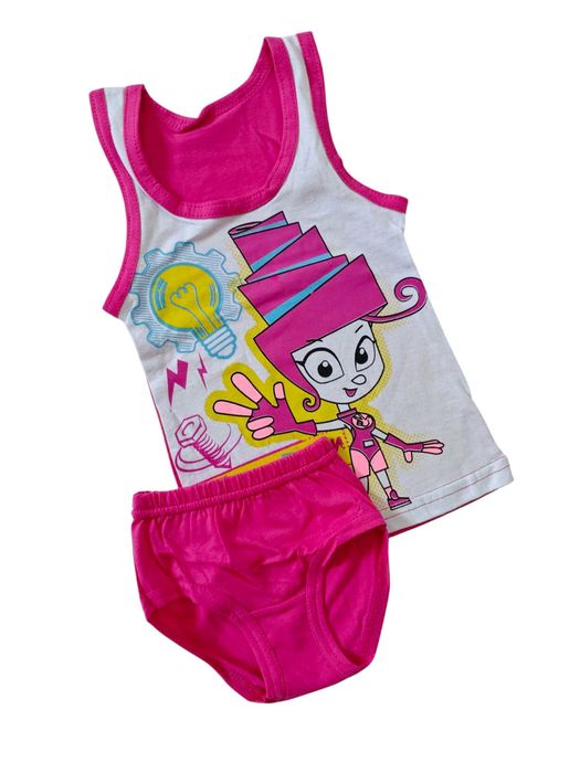 Komplet bielizny bawełniany koszulka plus majtki dziewczęcy 98-104