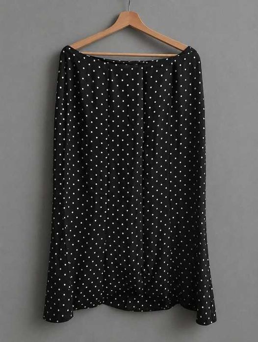Spódnica Bruna Dots Skirt Le Privé z wiskozy w kropki groszki midi M-L