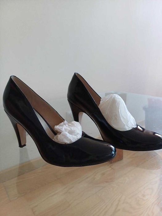 lakierki damskie, czarne, rozmiar 38