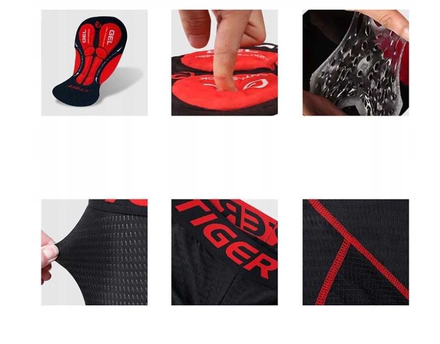 SPODENKI ROWEROWE ŻEL Roz. M-XXL Wygodne Komfort Przewiewne + GRATIS