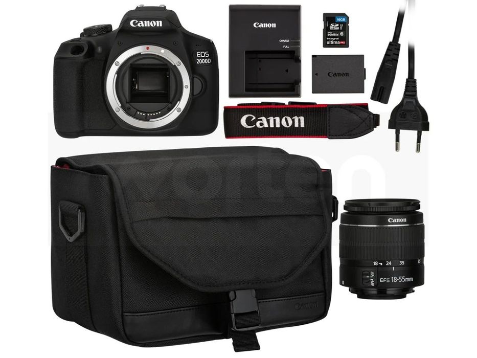 Kit Máquina Fotográfica CANON EOS 2000D