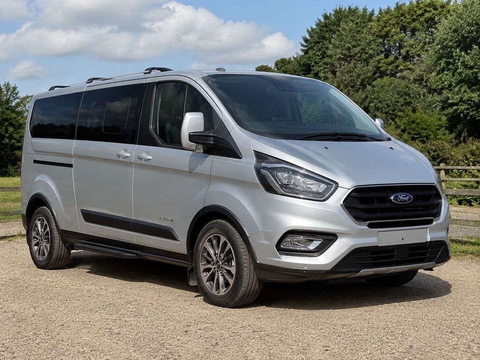Wynajem auto bus long samochód 8 osobowy Ford Turneo Custom wysoki standard 2024 wolne terminy hak