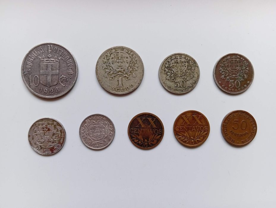 Moedas antigas, preço conjunto