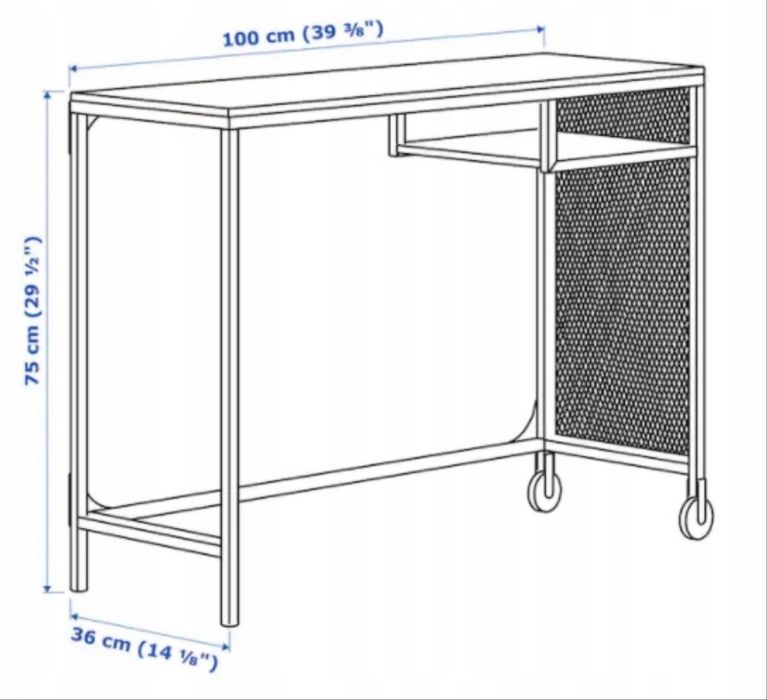 Biurko stolik fjallbo Ikea tanio 100x75x36