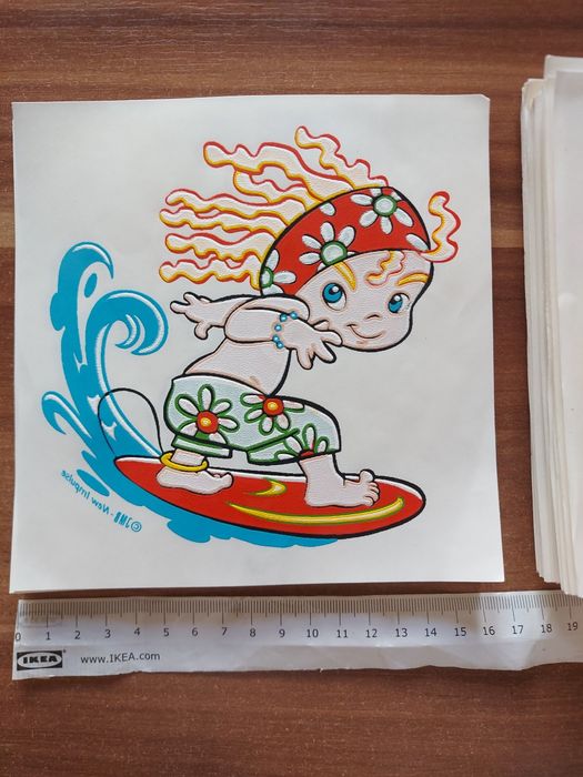 Desenho Menino surfista para decalque tecido