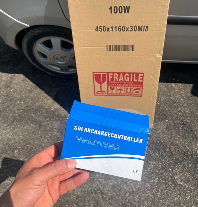 Kit Painel Solar + Controlador + Cabos e Conectores|Poucos dias de Uso