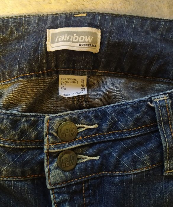 Granatowe jeansy Rainbow rozmiar 42