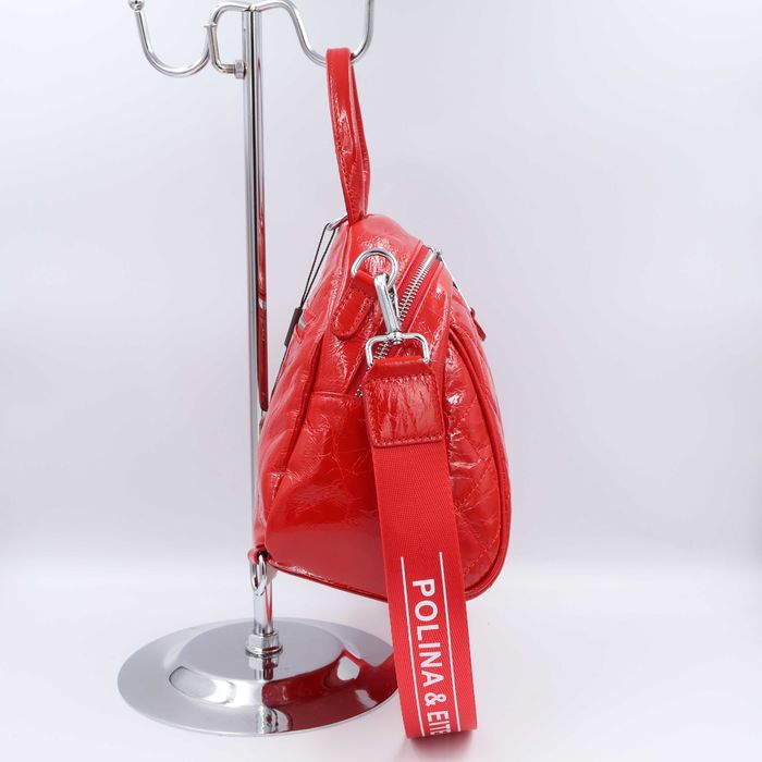 Рюкзак жіночий шкіряний лаковий Polina & Eiterou 21006 Рюкзак женский