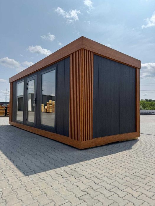 Nowoczesny Kontener 7x3 Pawilon Płyta Warstwowa Dostawa Biuro Usługowe