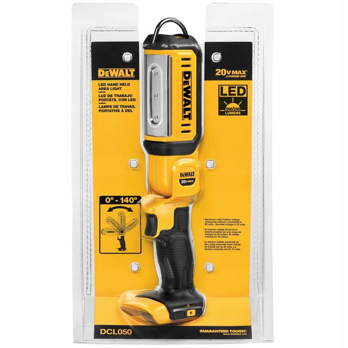 Lampa LED DEWALT DCL050 – Długa Mega Wytrzymała Faktura Gwarancja