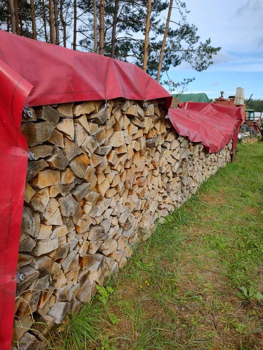 Drewno Opałowe Kominkowe Buk Grab Sezonowany Transport