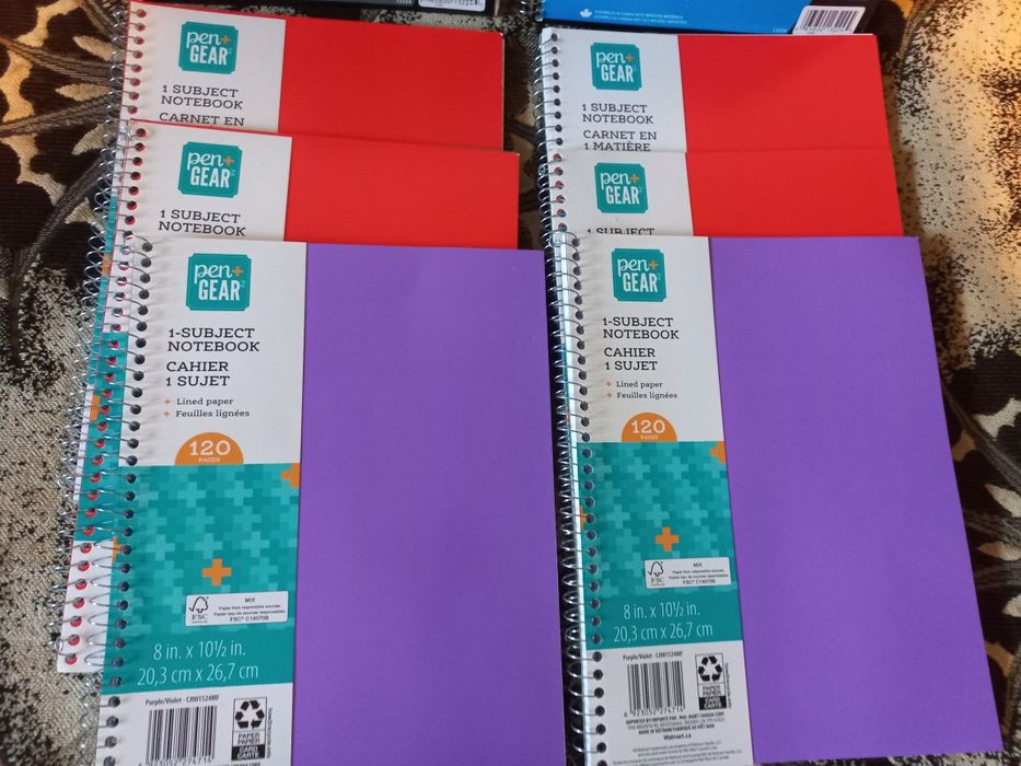Notebook- їх є 3  на 120 аркушів. Є олх-доставка Укрпошта/Нова пошта.