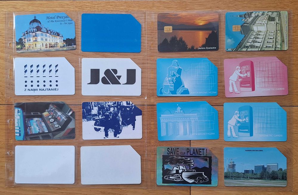 karty telefoniczne "fałszywki" zestaw 16 kart!