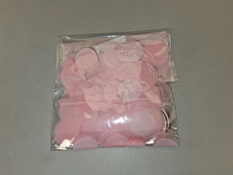 N037 Różowe Konfetti Chrzest Dekoracja Stołu Creative Party Gołąb