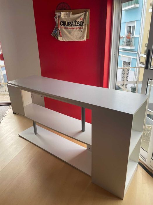 HOMCOM Secretária de Canto Giratória 360º