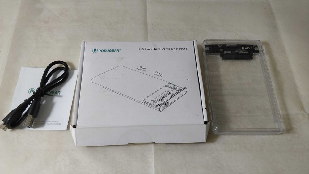 POSUGEAR Caixa Externa p/Disco Duro 2.5" USB 3.0 [Transparente]