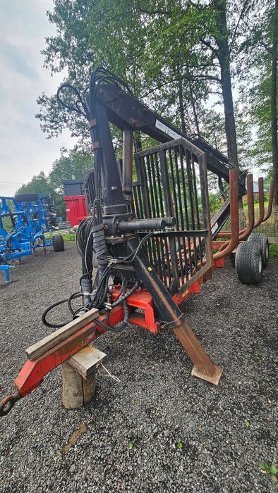 przyczepa leśna do zrywki drewna More Maskiner 11 ton z żurawiem 6955