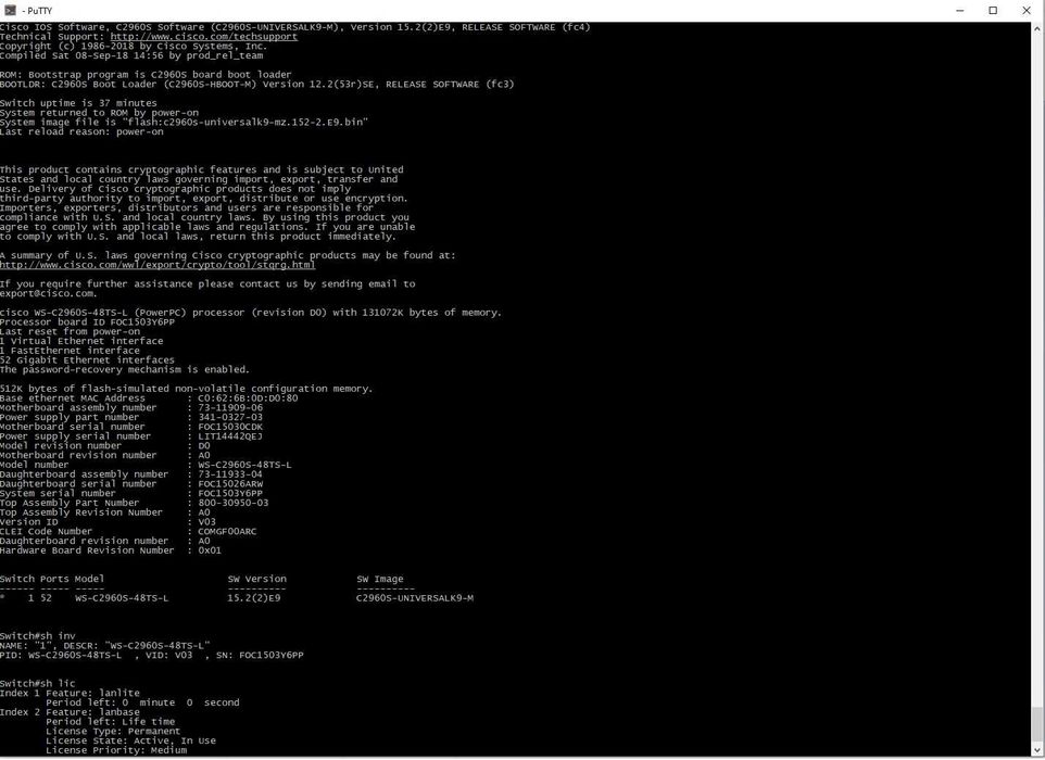 Коммутатор Cisco Catalyst 2960S-48TS-L (WS-C2960S-48TS-L) нал/безнал