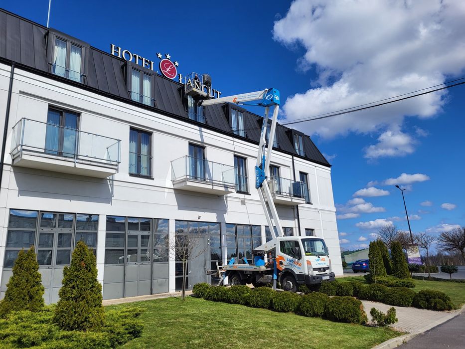 Zwyżka podnośnik koszowy 20m wynajem podnośnika - 7 dni/24 h