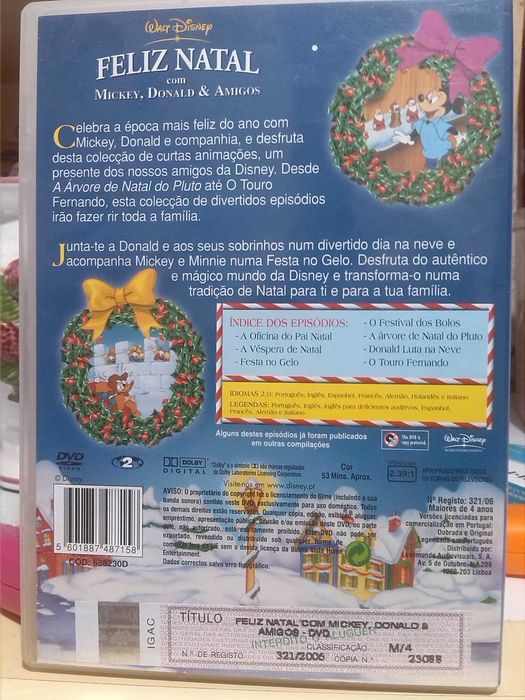 feliz natal com o Mickey e Donald DVD -portes envio grátis