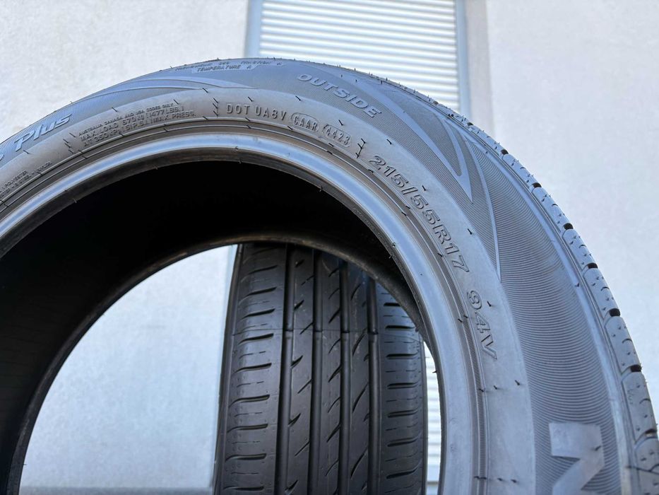 x2 letnie 215/55R17 Nexen 7,1mm 100% bieżnika 2023r świetny stan! L394