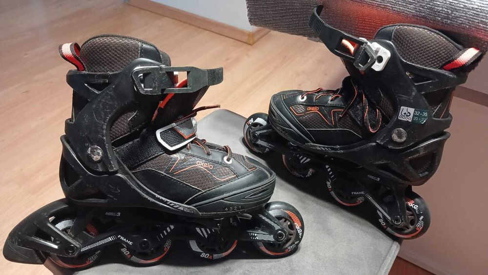 Rolki Oxelo Fit 3 - regulowane, rozmiar 32-35.