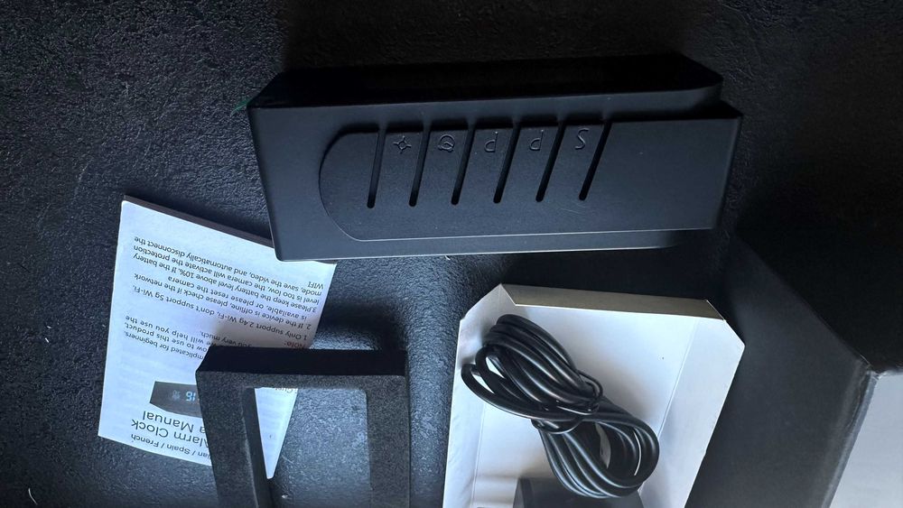 Настільний Wi-Fi годинник-відеоняня Full HD (АКБ 18650 3000mAh)