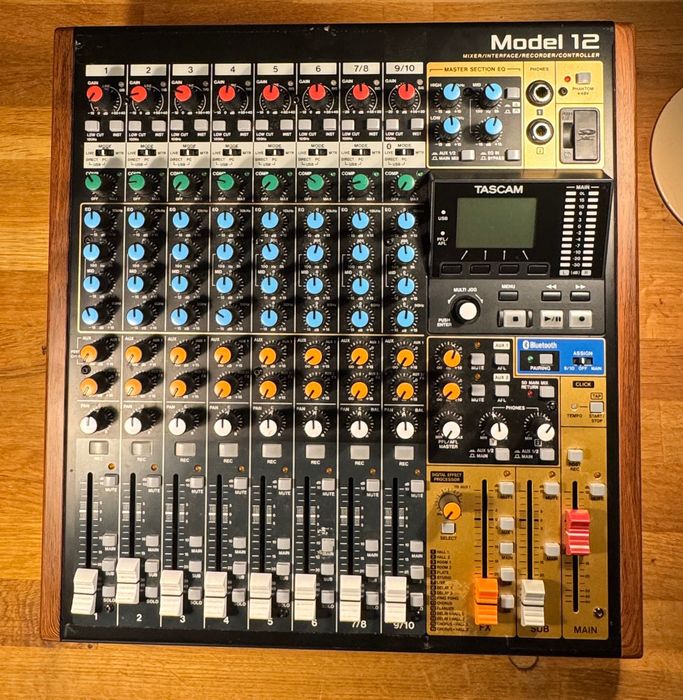 TASCAM Model 12 Multitrack Recorder / Mixer / USB Interface 2020 - Present - Black with Wood Cheeks