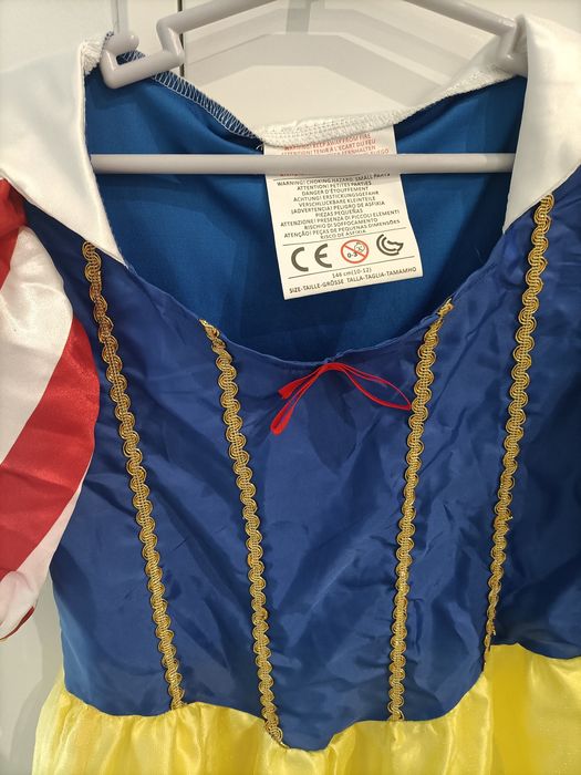 Fato carnaval branca de neve  10/12 anos