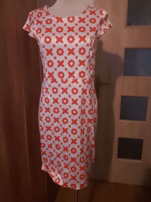 Sukienka czerwono - biała