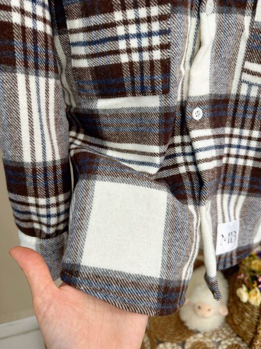 Рубашка в клітинку тепла розмір 2-3, 3-4, 4-5, 5-6, 7-8, 8-9