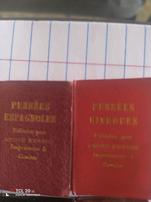 Mini livros. Pensees. Editees par André Kundig
