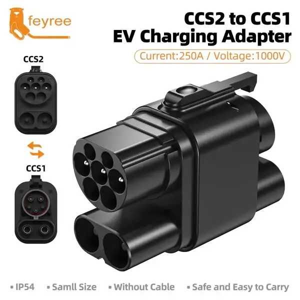 Адаптер feyree CCS2 - CCS1 для електромобілів (до 250 кВт)