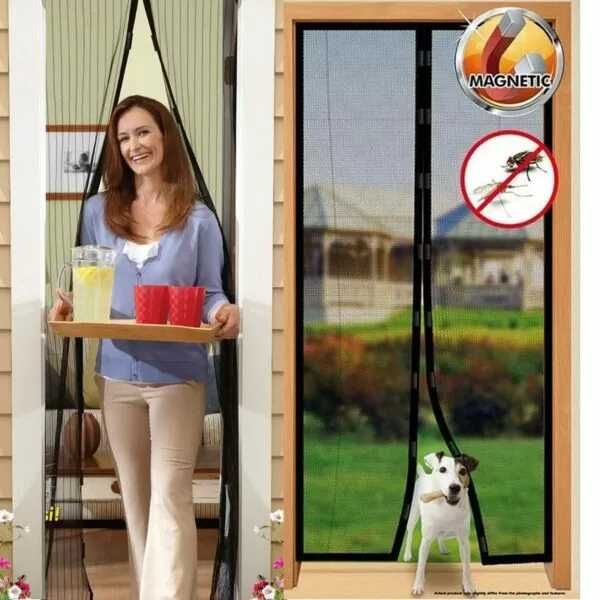 Антимоскітна магнітна штора magic mesh сітка на двері, аналог штори