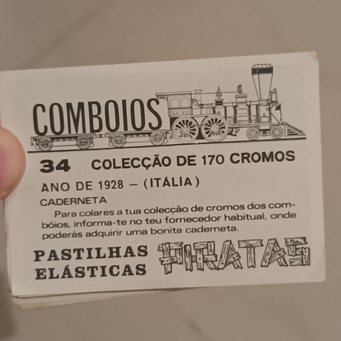 Pastilhas piratas Coleção cromos comboios