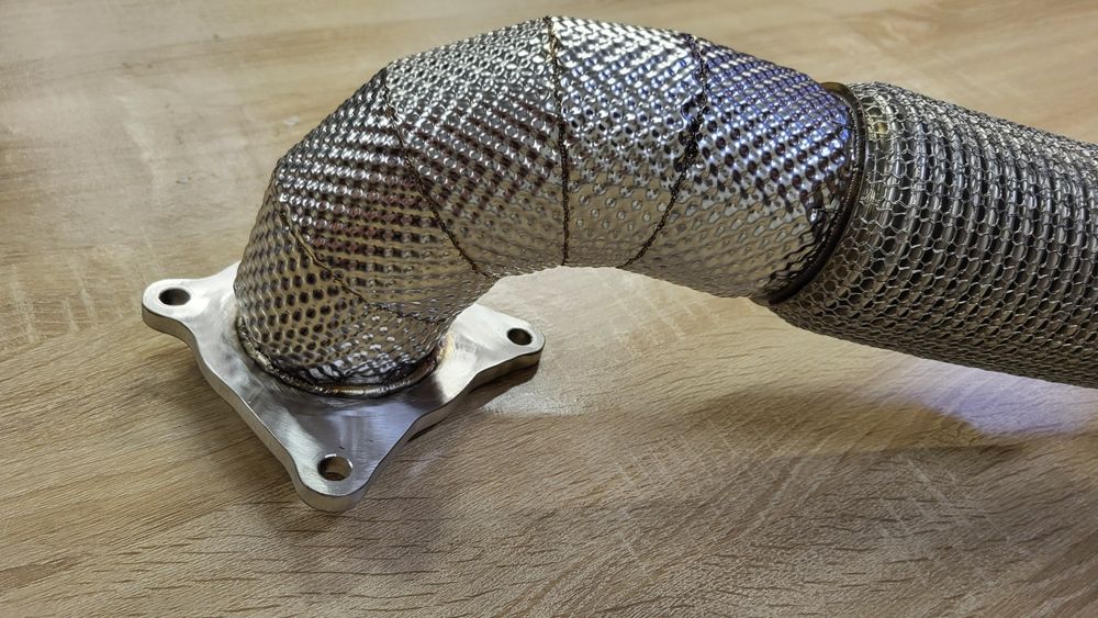 Даунпайп VW Volkswagen Golf 6R Downpipe Фольцваген Гольф Heat Shield