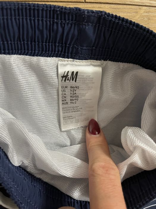 Szorty kąpielowe granatowe rozm 86-92 z H&M chłopięce