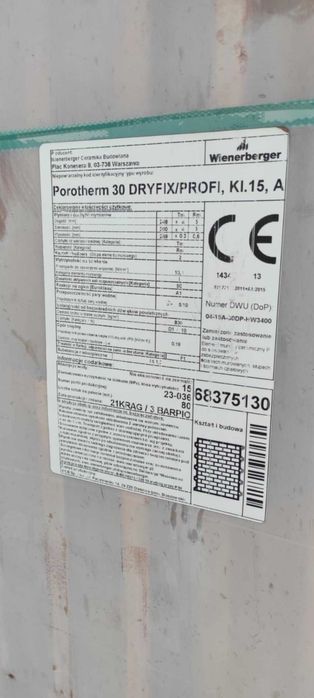 POROTHERM 30 dryfix/profi, kl. 15, A