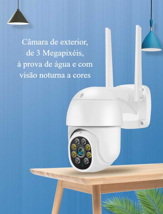 Câmara » PTZ » WiFi » 3MP » Exterior » IP66 » Áudio » Visão Noturna