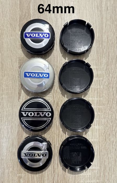 Conjunto 4 Centros Volvo  56mm 60mm 64mm 65mm 68mm