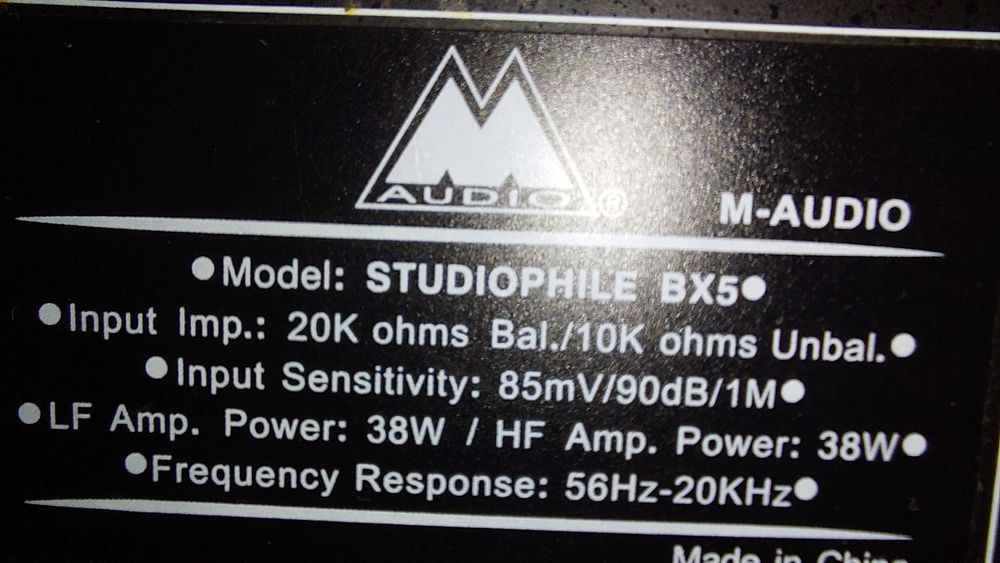 monitores m-audio bx5
